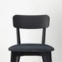 IKEA LISABO ЛІСАБО, стілець, чорний / Tallmyra чорний / сірий 605.540.83 фото thumb №2
