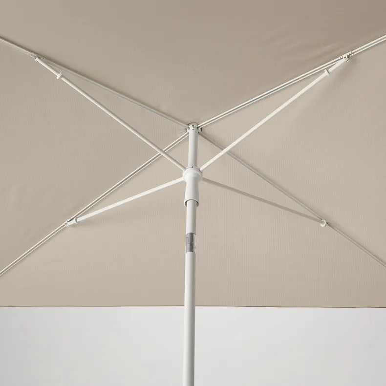 IKEA TVETÖ ТВЕТЁ, зонт от солнца, небрежный / серый бежевый белый, 180x145 см 804.688.57 фото №5