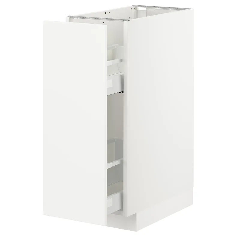 IKEA METOD МЕТОД, підлог шафа / висувна внутрішн секція, білий / ВЕДДІНГЕ білий, 30x60 см 692.875.23 фото №1