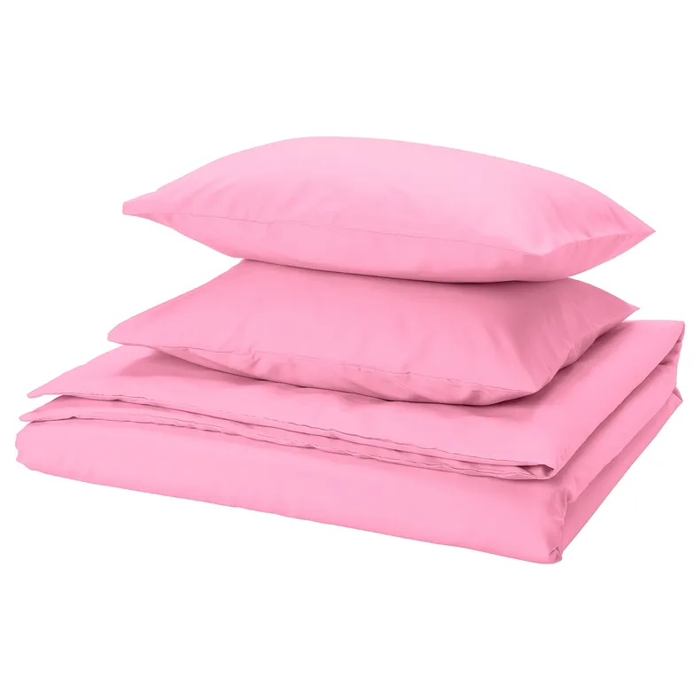 IKEA PILTANDVINGE ПІЛТАНДВНГЕ, підковдра і 2 наволочки, блідо-рожевий, 200x200/50x60 см 205.791.32 фото №1