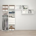 IKEA PLATSA ПЛАТСА, гардероб 2-дверный+3 ящика, белый / фонен белый, 300x57x241 см 294.253.57 фото thumb №2