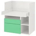 IKEA SMÅSTAD СМОСТАД, письмовий стіл, біло-зелений з 2 шухлядами, 90x79x100 см 293.922.72 фото thumb №1