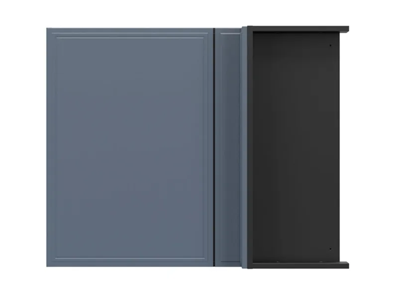 BRW Верди кухонный угловой верхний шкаф правый мистик матовый строит угловой 90х72см, черный/матовый FL_GNW_90/72/40_P/B-CA/MIM фото №1