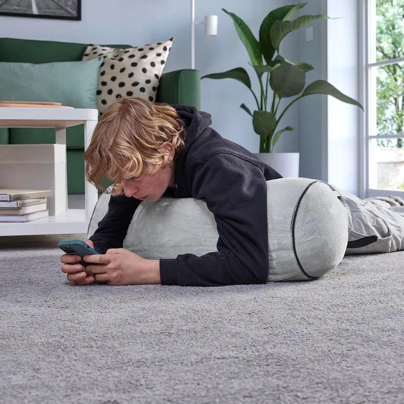 IKEA BLÅSKATA БЛОСКАТА, подушка, у формі циліндра/світло-сірий, 80 см 505.695.13 фото №4