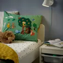 IKEA BRUMMIG БРУММІГ, підковдра та наволочка, орнамент лісові звірі/різнобарвний, 150x200/50x60 см 505.211.54 фото thumb №5