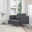 IKEA SÖDERHAMN СОДЕРХЭМН, кресло, Окрашенный в средне-серый цвет 495.280.95 фото thumb №2