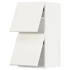 IKEA METOD МЕТОД, навісна шафа гориз 2 дверц нат мех, білий / ВЕДДІНГЕ білий, 40x80 см 693.946.03 фото