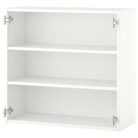 IKEA ENHET ЕНХЕТ, навісна шафа з 2 полицями, білий, 80x30x75 см 604.404.16 фото