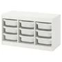 IKEA TROFAST ТРУФАСТ, комбінація для зберіган +контейнери, білий/білий, 99x44x56 см 292.284.70 фото