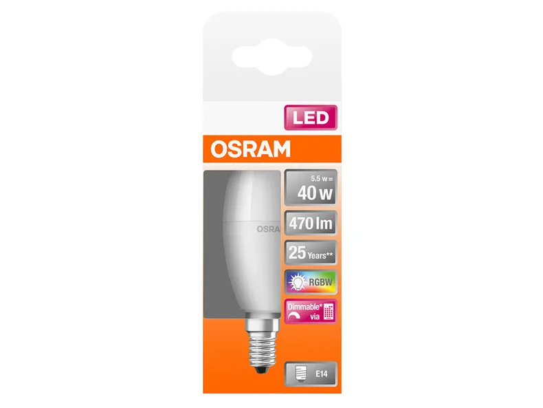 BRW Osram, Світлодіодна лампа E14 5.5W RGB 076030 фото №4