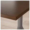 IKEA IDÅSEN ИДОСЕН, письменный стол, коричневый / темно-серый, 160x80 см 992.810.39 фото thumb №3