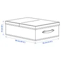 IKEA BLÄDDRARE БЛЕДДРАРЕ, коробка з кришкою, сірий, з малюнком, 35x50x15 см фото thumb №6