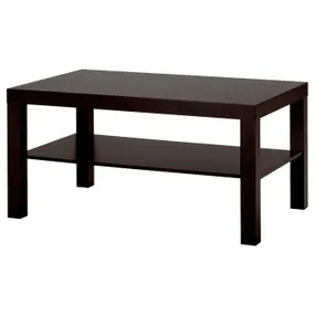 IKEA LACK ЛАКК, журнальный стол, черный и коричневый, 90x55 см 401.042.94 фото