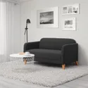 IKEA LINANÄS ЛІНАНЕС, 2-місний диван, ВІССЛЕ темно-сірий 805.033.75 фото thumb №3