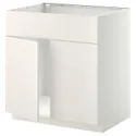 IKEA METOD МЕТОД, підлог шафа д / мийки / 2 двер / фрон пан, білий / ВЕДДІНГЕ білий, 80x60 см 094.544.16 фото thumb №1