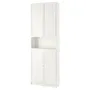 IKEA BILLY БИЛЛИ / OXBERG ОКСБЕРГ, стеллаж с дверцами / доп. модулем, белый, 80x30x237 см 894.833.68 фото