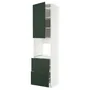 IKEA METOD МЕТОД / MAXIMERA МАКСІМЕРА, висока шафа для духовки+дверц/2шухл, білий / Хавсторп темно-зелений, 60x60x240 см 495.570.59 фото
