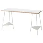 IKEA LAGKAPTEN ЛАГКАПТЕН / TILLSLAG ТІЛЛЬСЛАГ, письмовий стіл, білий антрацит / білий, 140x60 см 895.084.39 фото