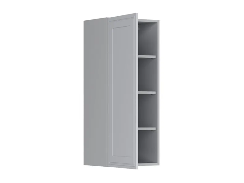 BRW Верхний кухонный шкаф Верди 40 см левый с дисплеем светло-серый матовый, греноловый серый/светло-серый матовый FL_G_40/95_L-SZG/JSZM фото №3