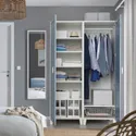 IKEA PLATSA, Шкаф/2 двери, белый/Саннидальный синий, 120x57x191 см 495.557.29 фото thumb №3