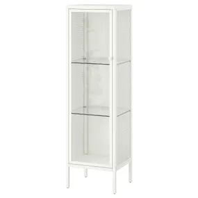 IKEA BAGGEBO БАГГЕБО, шафа зі скляними дверцятами, метал/білий, 34x30x116 см 805.029.98 фото