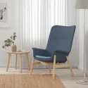IKEA VEDBO ВЕДБУ, крісло із високою спинкою, Синій. 005.522.23 фото thumb №2