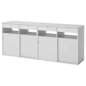 IKEA SPIKSMED СПИКСМЕД, комбинация д/хранения, светло-серый, 195x40x79 см 695.352.88 фото