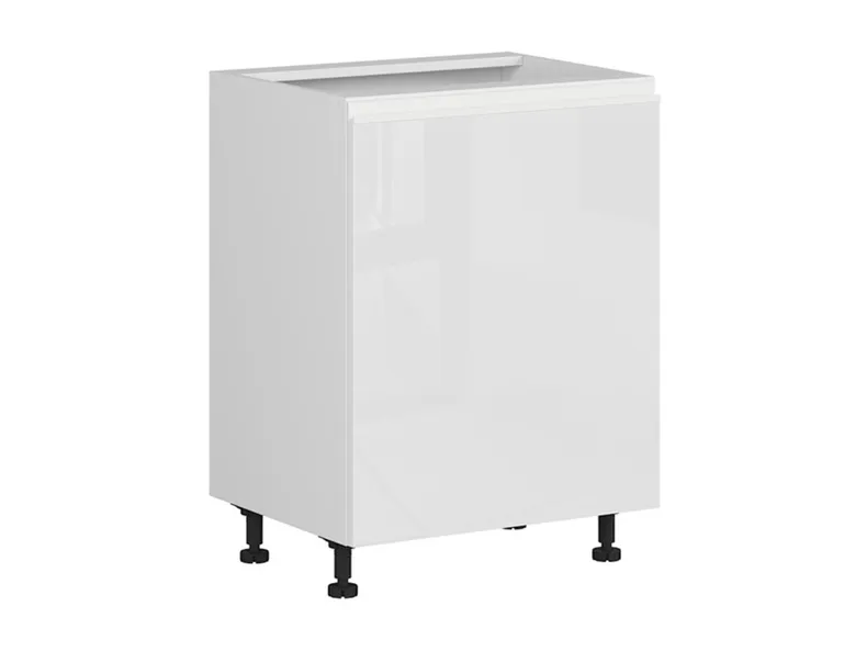 BRW Базовый шкаф для кухни Sole 60 см правый белый глянец, альпийский белый/глянцевый белый FH_D_60/82_P-BAL/BIP фото №2