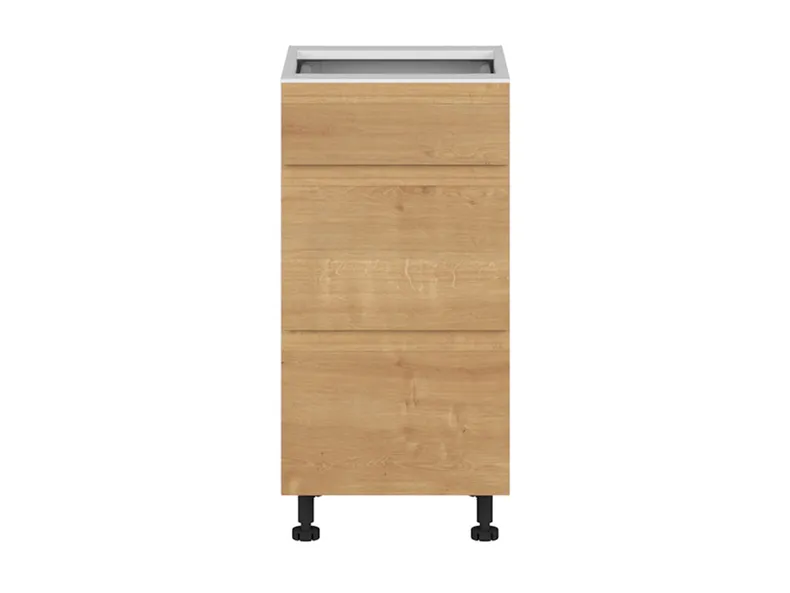 BRW Sole 40 см кухонный базовый шкаф с ящиками soft-close дуб арлингтон, альпийский белый/арлингтонский дуб FH_D3S_40/82_2STB/STB-BAL/DAANO фото №1
