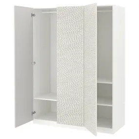 IKEA PAX ПАКС / MISTUDDEN МІСТУДДЕН, гардероб, комбінація, білий/сірий візерунок, 150x60x201 см 795.211.96 фото