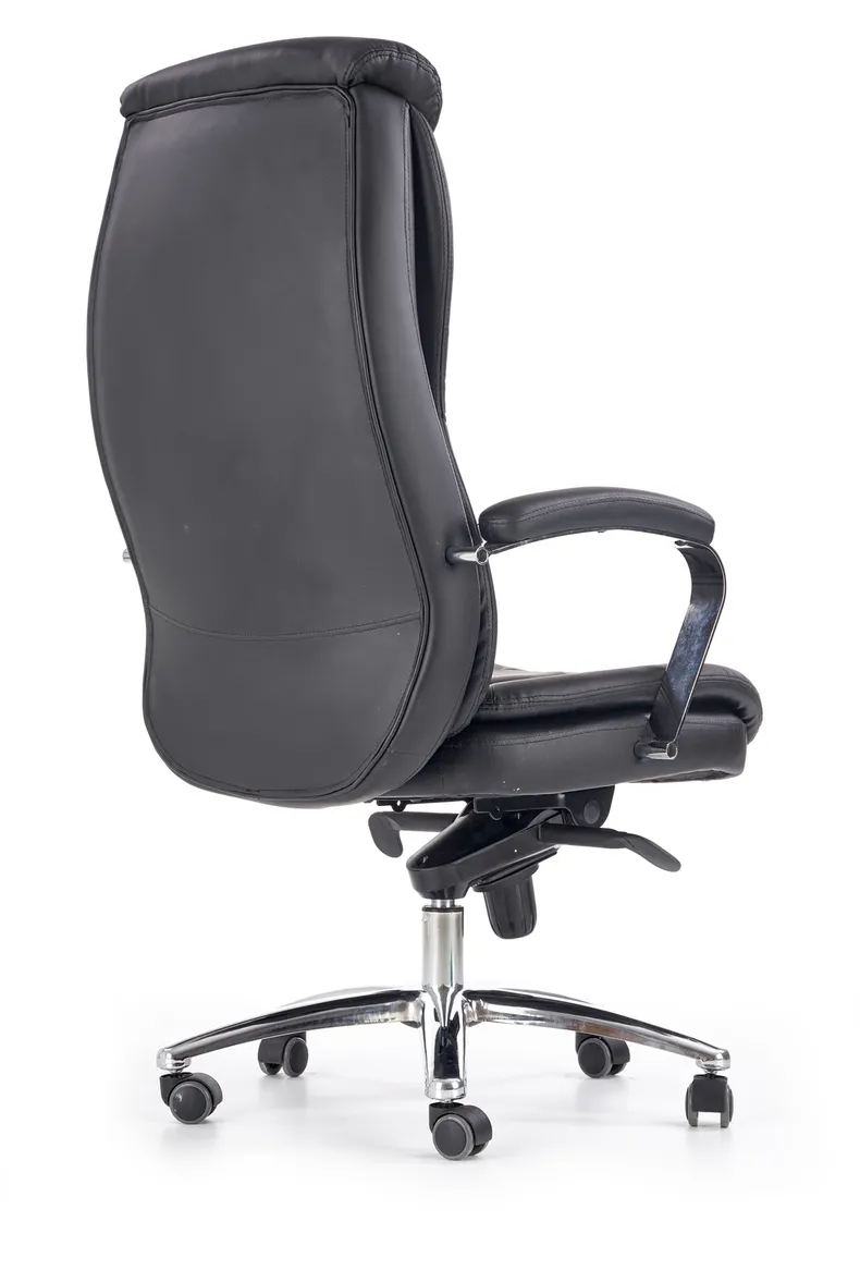 Крісло комп'ютерне офісне обертове HALMAR QUAD чорний, екошкіра перфорована фото №2