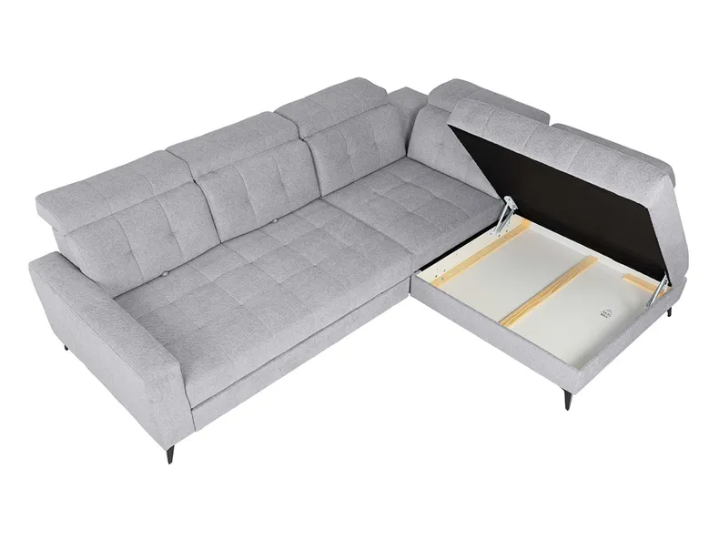 BRW Кутовий диван Barletta правобічний з функцією спального місця та ящиком для зберігання сірий, Бульбашка 7 NA-BARLETTA-2F_A_BL-GB_BBEFCD фото №6