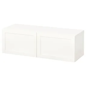 IKEA BESTÅ БЕСТО, комбинация настенных шкафов, белый / Ханвикен белый, 120x42x38 см 294.398.54 фото