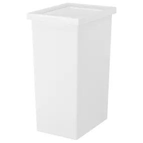IKEA FILUR ФІЛУР, кошик з кришкою, білий, 42 l 201.938.99 фото