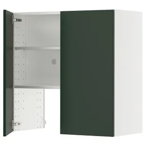 IKEA METOD МЕТОД, навесной шкаф д/вытяжки/полка/дверь, белый/Гавсторп темно-зеленый, 80x80 см 295.568.43 фото