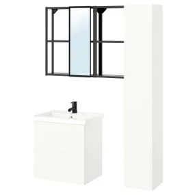 IKEA ENHET ЕНХЕТ, ванна, антрацит/білий, 64x43x65 см 695.477.00 фото