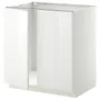 IKEA METOD МЕТОД, напольный шкаф для мойки+2 двери, белый / Рингхульт белый, 80x60 см 494.618.77 фото
