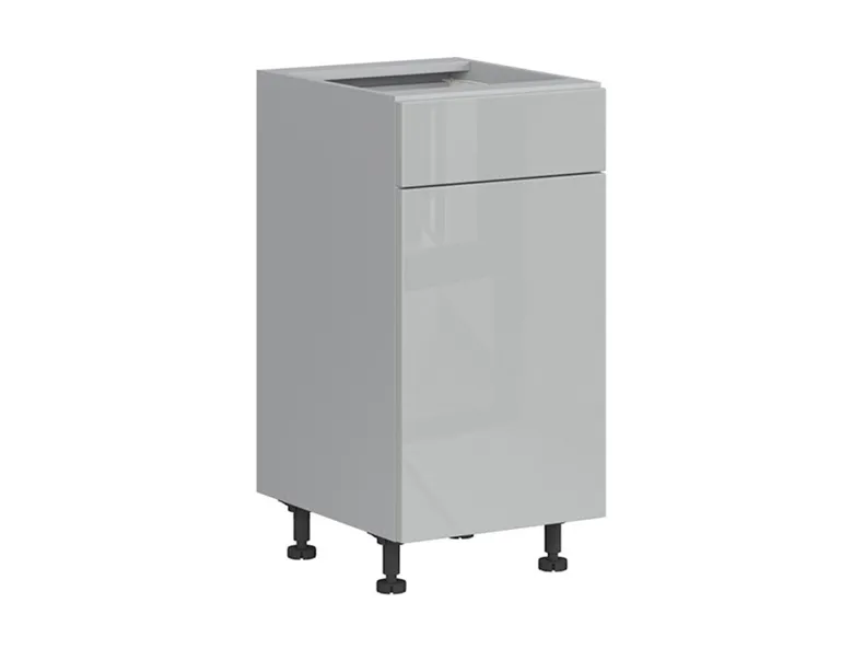 BRW Top Line кухонный базовый шкаф 40 см правый с ящиком серый глянцевый, серый гранола/серый глянец TV_D1S_40/82_P/SMB-SZG/SP фото №2