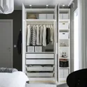 IKEA PAX ПАКС / MISTUDDEN МИСТУДДЕН, гардероб, комбинация, белый / серый узор, 150x60x236 см 595.211.83 фото thumb №3