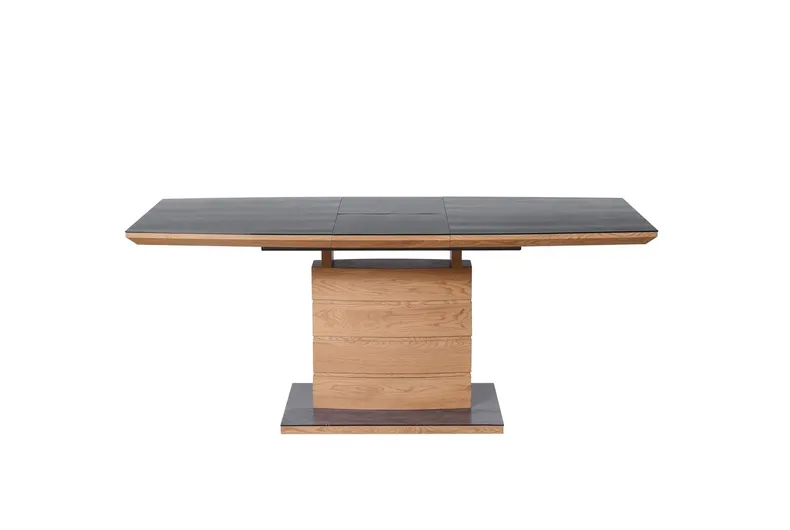 Кухонний стіл розкладний HALMAR CONCORD 140-180x80 см, стільниця - дуб золотий/темно-сірий, ніжка - дуб золотий фото №5