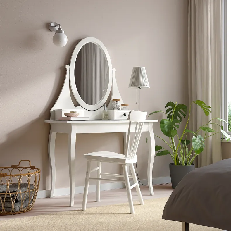 IKEA HEMNES ХЕМНЕС, туалетний столик із дзеркалом, білий, 100x50 см 303.744.13 фото №2