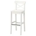 IKEA INGOLF ИНГОЛЬФ, стул барный, белый, 74 см 001.217.66 фото thumb №1