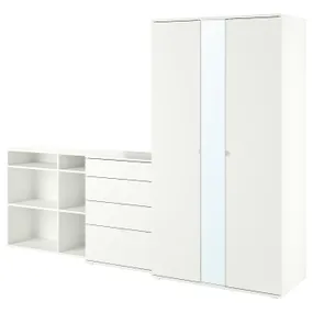 IKEA VIHALS ВІХАЛЬС, гардероб, комбінація, білий, 270x57x200 см 594.421.81 фото