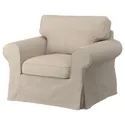 IKEA EKTORP ЕКТОРП, крісло, Горбистий бежевий 794.304.98 фото thumb №1