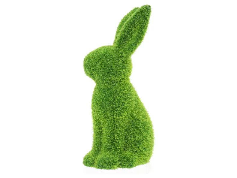 BRW Декоративна фігурка BRW Кролик, штучна трава 092496 фото №2