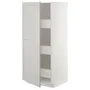 IKEA METOD МЕТОД / MAXIMERA МАКСІМЕРА, висока шафа із шухлядами, білий / світло-сірий Lerhyttan, 60x60x140 см 193.867.90 фото