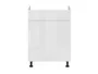 BRW Кухонный шкаф под мойку Top Line 60 см с выдвижным ящиком белый глянец, альпийский белый/глянцевый белый TV_DKS_60/82_SMB/B-BAL/BIP фото