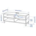 IKEA BESTÅ БЕСТО, тумба під телевізор, темно-сірий, 120x40x48 см 595.045.79 фото thumb №4