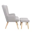 Крісло м'яке з підставкою для ніг MEBEL ELITE LOZANO 2 Velvet, тканина: сірий фото thumb №11