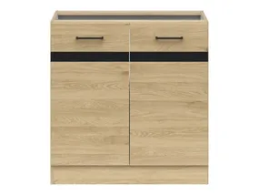 BRW Базовый шкаф для кухни Junona Line 80 см с 2 дверцами дуб бернштейн, дуб бернштейн D2D/80/82_BBL-DBT фото